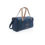 Canvas reis/weekendtas PVC vrij, blauw