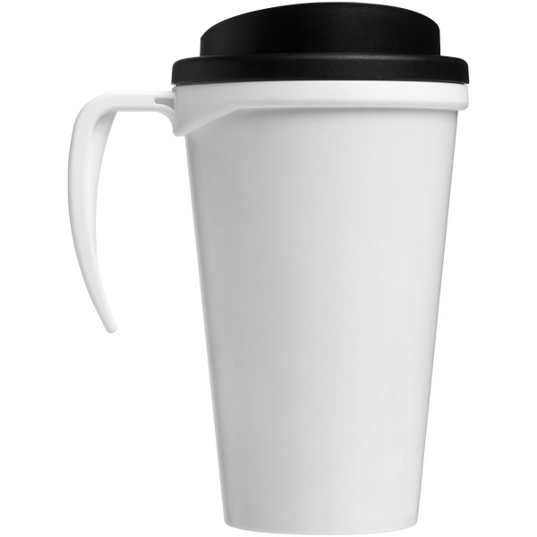 Brite-Americano® grande 350 ml insulated mug - White/Solid black