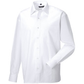 Men's Ls Pure Cotton Easy Care Poplin Shirt White XXL