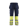 High Vis werkbroek 4-weg-stretch met gereedschapszakken