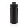 Vacuüm roestvrijstalen fles met sportdop 550ml, zwart