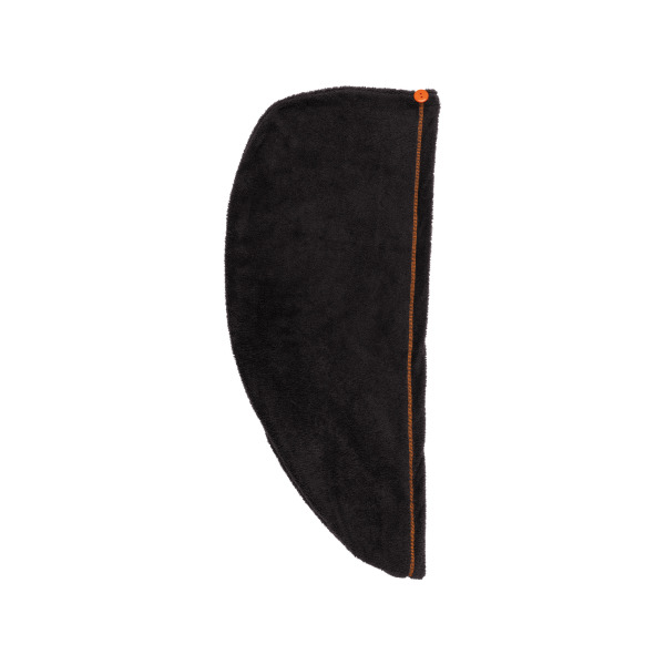 Ultra soft microfibre hair towel Dark Grey / Orange One Size
