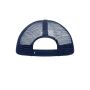 MB071 5 Panel Polyester Mesh Cap for Kids - white/navy - one size