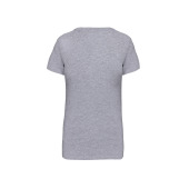 Dames T-shirt V-hals Korte Mouwen Oxford Grey 3XL