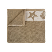 T1-Summer60 Exclusive Summer Towel set - White/Warm Taupe