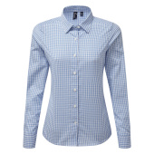 Overhemd met grote vichyruiten Light Blue / White XS
