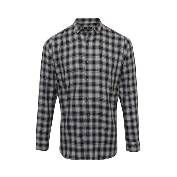 Mulligan Check Long Sleeve Shirt, Steel/Black, 3XL, Premier