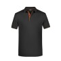 Men's Polo Stripe black/orange S