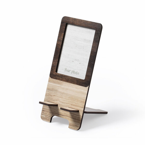 Vappe smartphonehouder met fotolijst hout Made in Europe