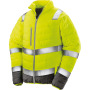 Soft padded Safety Jacket Fluorescent Yellow / Grey XXL