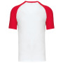 Baseball - Tweekleurig T-shirt White / Red M