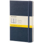 Classic L hardcover notitieboek - ruitjes - Saffier blauw