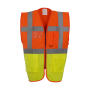 Fluo Executive Waistcoat - Fluo Orange/Fluo Yellow - 3XL