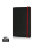 a5 notitieboek met gekleurde zijde, zwart