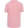 Gestreept T-shirt met zak en korte mouwen White / Red Stripe XXL
