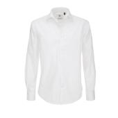 B&C Black Tie LSL Men, White, S