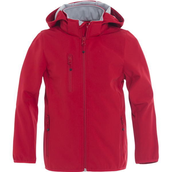 *Basic Softshell jacket junior rood 110-120