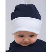 Baby Reversible Hat - White/Red - One Size