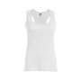 THC TIRANA WH. Katoenen dames-T-shirt zonder mouwen. Witte kleur