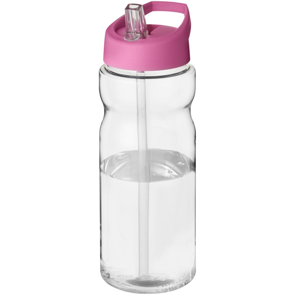 H2O Active® Base 650 ml spout lid sport bottle - Transparent/Pink