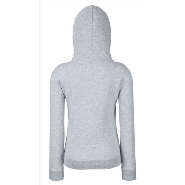 FOTL Lady-Fit Premium Hooded Sweat Jacket, Heather Grey, XXL