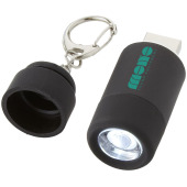 Avior nyckelring med laddningsbar USB-lampa - Svart