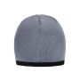 MB7584 Beanie with Contrasting Border - light-grey/black - one size