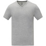 Somoto Heren T-shirt met V-hals en korte mouwen - Heather grijs - XS