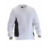 5402 Roundneck sweatshirt wit/zwart 4xl