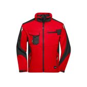 Workwear Softshell Jacket - STRONG - - red/black - M