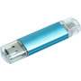Aluminium On-the-Go (OTG) USB-stick - Blauw - 64GB