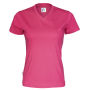 T-Shirt V-Neck Lady (GOTS) Dark Cerise L