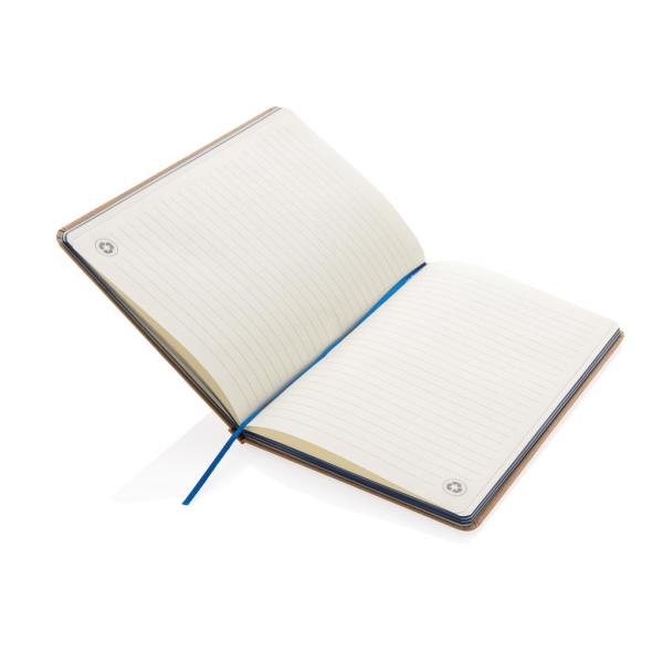 A5 recycled kraft notebook, blue