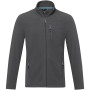 Amber men's GRS recycled full zip fleece jacket - Storm grey - XS