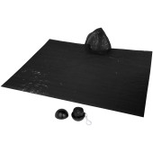 Xina regenponcho in bal met sleutelhanger - Zwart