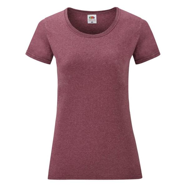 FOTL Lady-Fit Valueweight T, Heather Burgundy, M