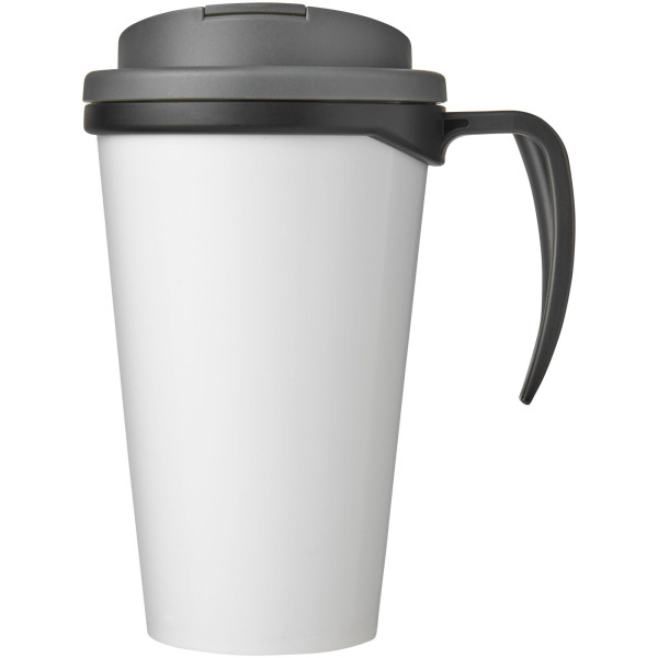 Brite-Americano® Grande 350 ml mug with spill-proof lid - Solid black/Grey