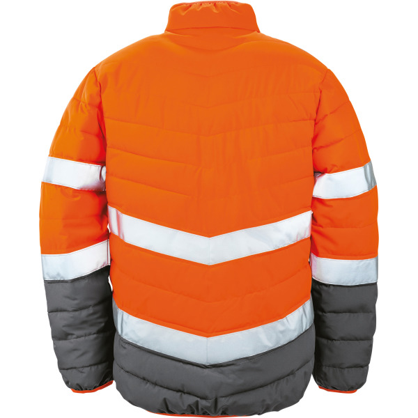 Soft padded Safety Jacket Fluorescent Orange / Grey S