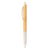 Bamboe & tarwestro pen, wit