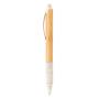 Bamboe & tarwestro pen, wit