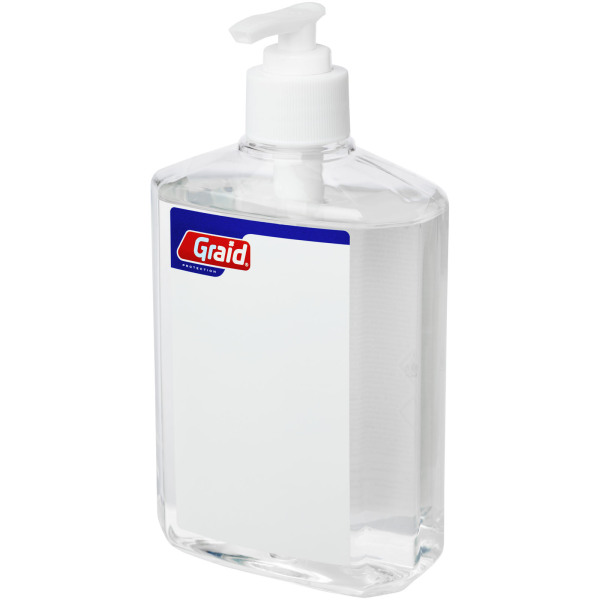 Be Safe stor flaske med 500 ml desinficerende gel med dispenser
