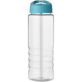 H2O Active® Treble 750 ml sportfles met tuitdeksel - Transparant/Aqua blauw
