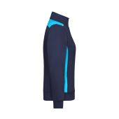 Ladies' Workwear Sweat Jacket - COLOR - - navy/turquoise - XS