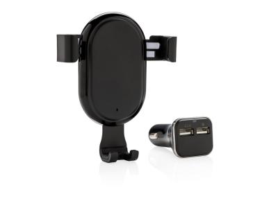 10W draadloos oplader auto set, zwart 10W draadloos oplader auto set, zwart