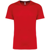 Gerecycled herensport-T-shirt met ronde hals Red 3XL