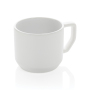 Ceramic modern mug, white, white