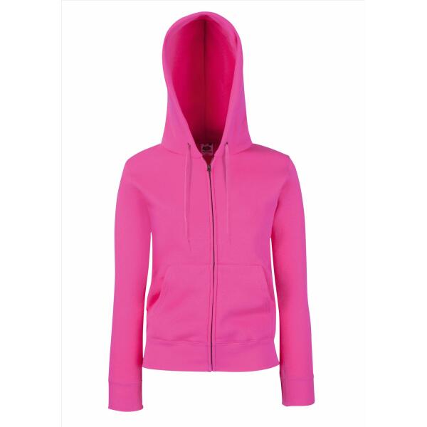 FOTL Lady-Fit Premium Hooded Sweat Jacket, Fuchsia, XXL