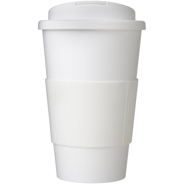 Americano® 350 ml tumbler with grip & spill-proof lid - White