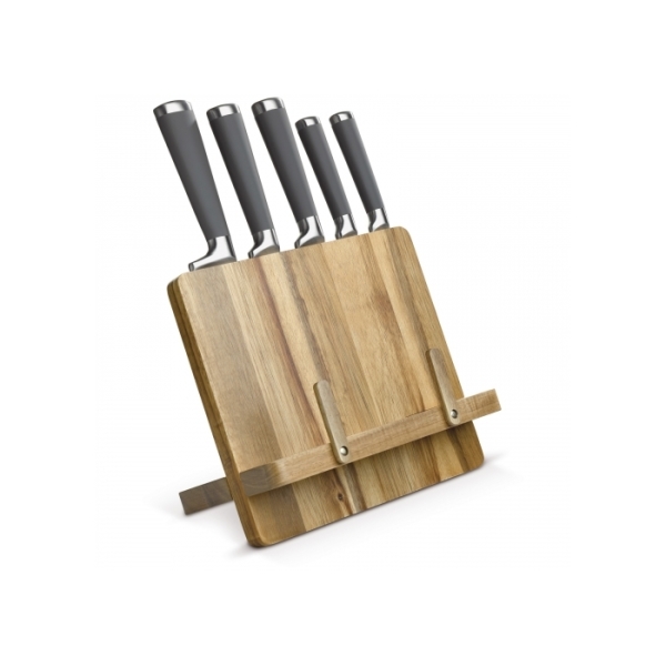 Cooking book standard with 5 knives - Wood