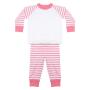 Baby/Toddler Striped Pyjamas, Pink/White, 3-4, Larkwood